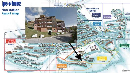 Soggiorno sugli sci Monolocale con mezzanino per 4 persone (504) - Les Horizons d'Huez - Alpe d'Huez - Mappa