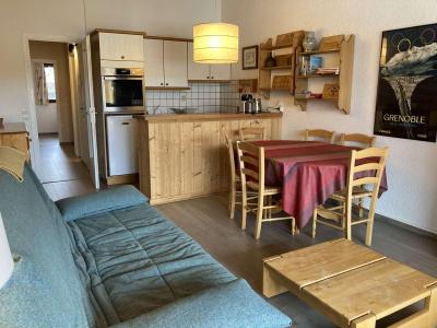 Skiverleih 2-Zimmer-Holzhütte für 6 Personen (D3) - Résidence l'Athos - Alpe d'Huez - Wohnzimmer