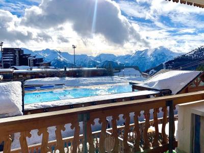 Ski verhuur Appartement 4 kamers 8 personen (R2) - Résidence la Ménandière - Alpe d'Huez - Balkon