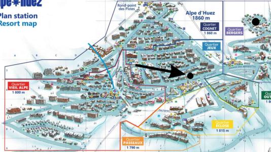 Soggiorno sugli sci Résidence Les Gentianes - Alpe d'Huez - Mappa