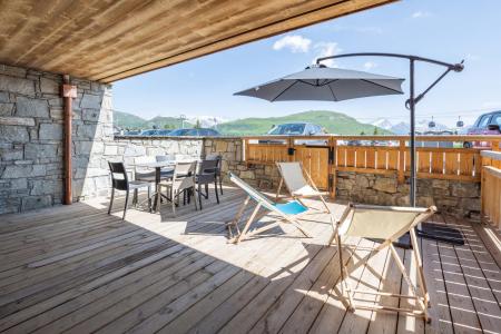 Ski verhuur Appartement 2 kamers bergnis 4 personen (002) - Résidence Les Gentianes - Alpe d'Huez - Balkon