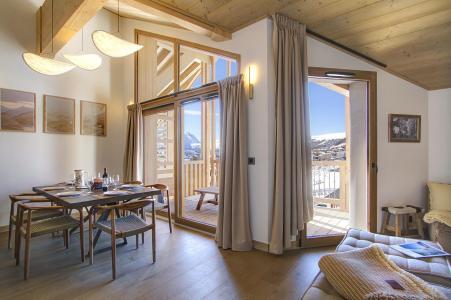 Skiverleih 6-Zimmer-Holzhütte für 10 Personen (B41) - Résidence Phoenix B - Alpe d'Huez - Wohnzimmer