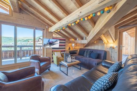 Rent in ski resort 3 room mezzanine apartment 6 people (303) - Zodiaque - Alpe d'Huez - Living room