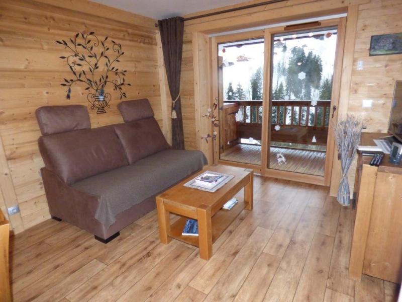 Ski verhuur Appartement 2 kamers bergnis 4 personen - Perle des Neiges - Arêches-Beaufort - Woonkamer