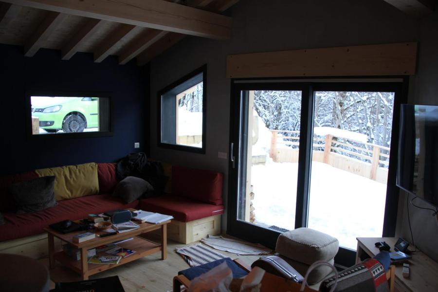 Ski verhuur Chalet triplex 5 kamers 10 personen - Résidence Le Choucas - Arêches-Beaufort - Woonkamer