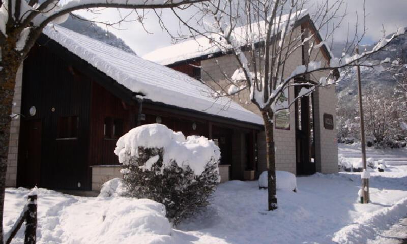 Urlaub in den Bergen Camping Le Pas de l'Ours - Aston - Draußen im Winter