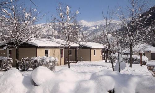 Urlaub in den Bergen Camping Le Pas de l'Ours - Aston - Draußen im Winter