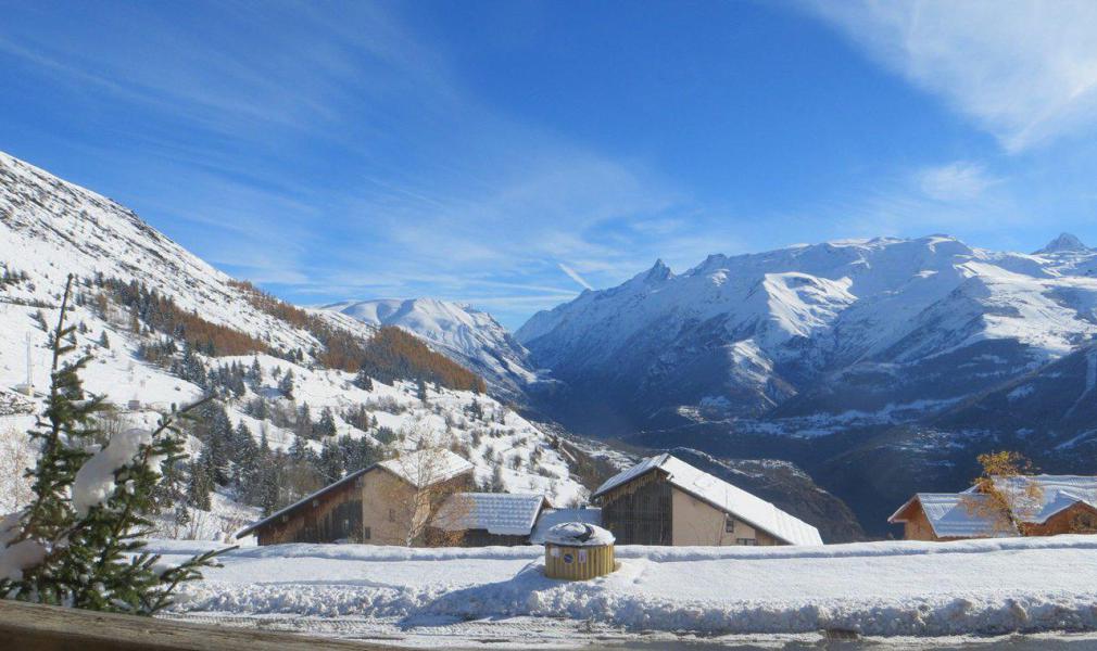 Location au ski Appartement 2 pièces coin montagne 6 personnes (327) - Résidence les Chardons - Auris en Oisans - Extérieur hiver