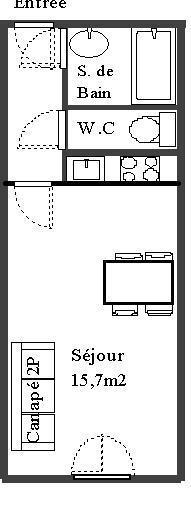 Alquiler al esquí Estudio para 2 personas (37) - La Résidence les Sétives - Aussois - Plano