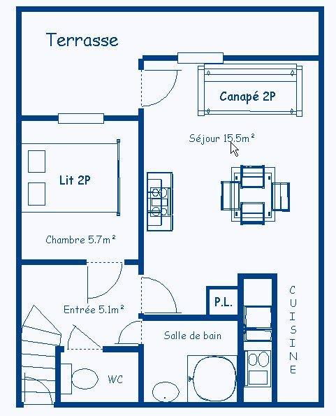 Skiverleih 2-Zimmer-Appartment für 4 Personen (9) - Résidence La Corniche - Aussois - Küche