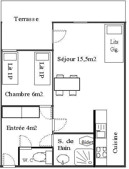 Ski verhuur Appartement 2 kamers 4 personen (1) - Résidence La Corniche - Aussois - Kaart