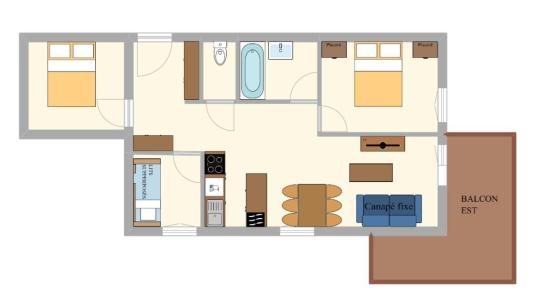 Skiverleih 4-Zimmer-Appartment für 6 Personen (16) - Le Clos d'Aussois - Aussois
