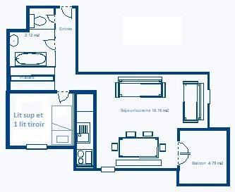 Skiverleih 2-Zimmer-Appartment für 5 Personen (105) - Résidence La Corniche - Aussois - Plan