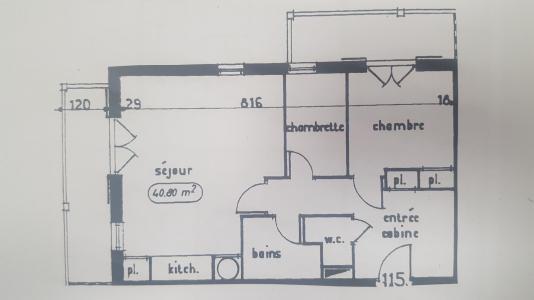 Alquiler al esquí Apartamento 2 piezas cabina para 6 personas (115) - Résidence Le Genevray - Aussois - Habitación