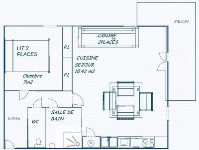 Skiverleih 2-Zimmer-Appartment für 4 Personen (203) - Résidence Le Genevray - Aussois - Plan