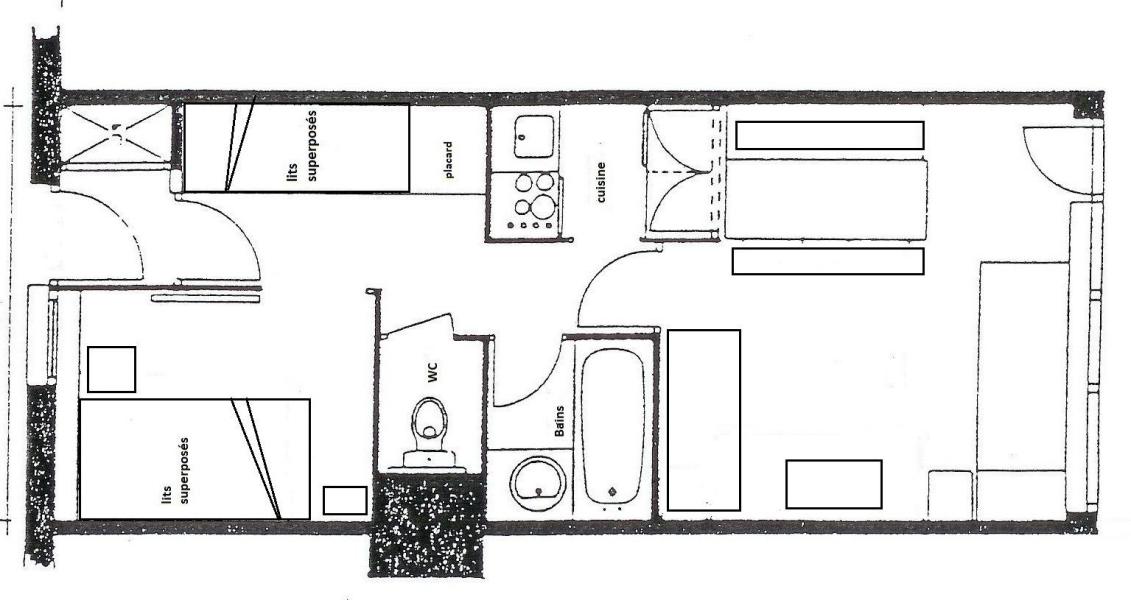 Skiverleih 2-Zimmer-Berghütte für 6 Personen (419) - Fontaines Blanches - Avoriaz - Plan