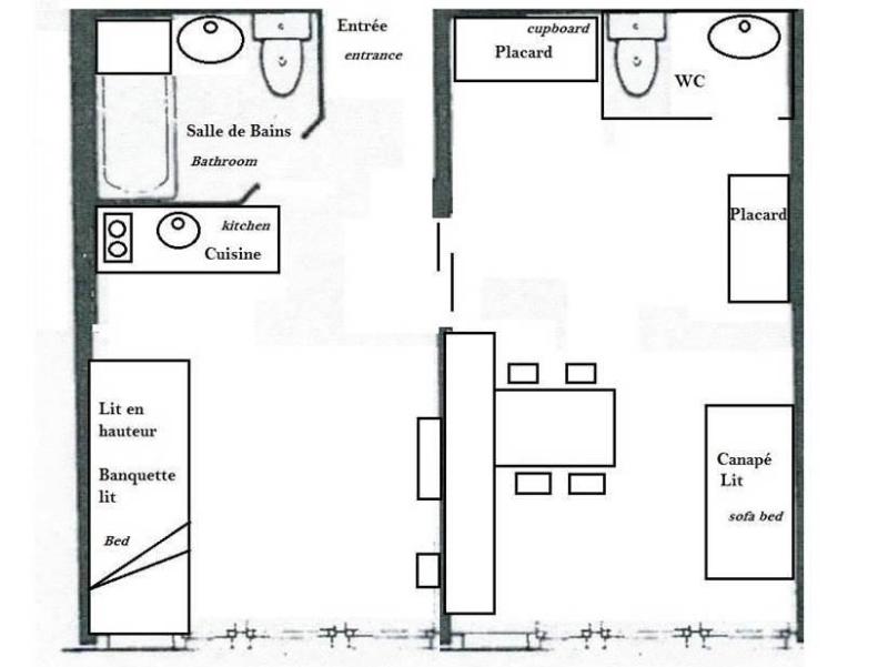 Аренда на лыжном курорте Апартаменты 2 комнат 4 чел. (206) - Portes du Soleil - Avoriaz - план