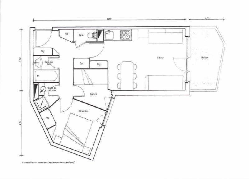 Wynajem na narty Apartament 3 pokojowy 7 osób (510) - Résidence Chapka - Avoriaz - Plan