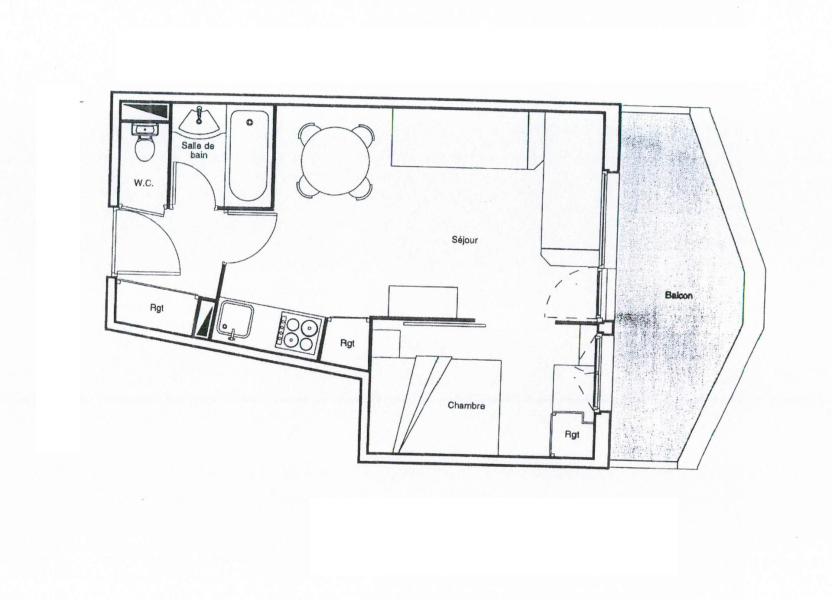 Location au ski Appartement 2 pièces 5 personnes (312) - Résidence Chapka - Avoriaz - Plan