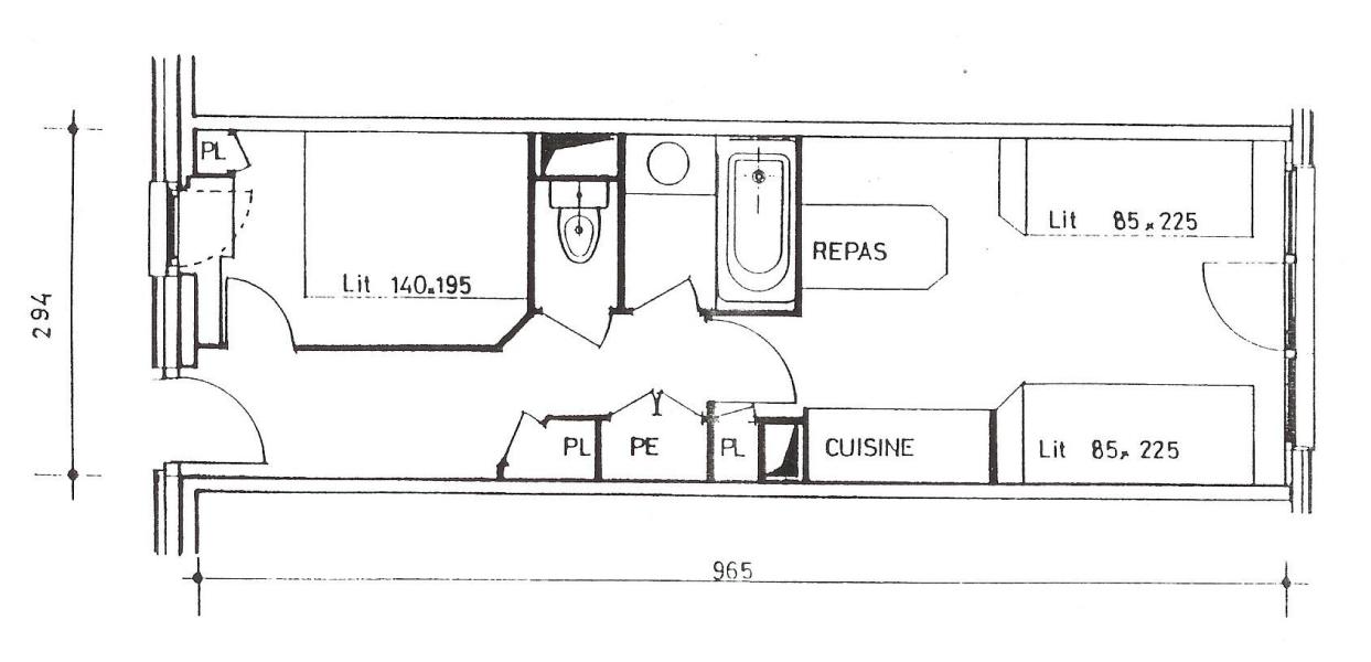 Location au ski Appartement 2 pièces 4 personnes (10) - Résidence Malinka - Avoriaz - Plan