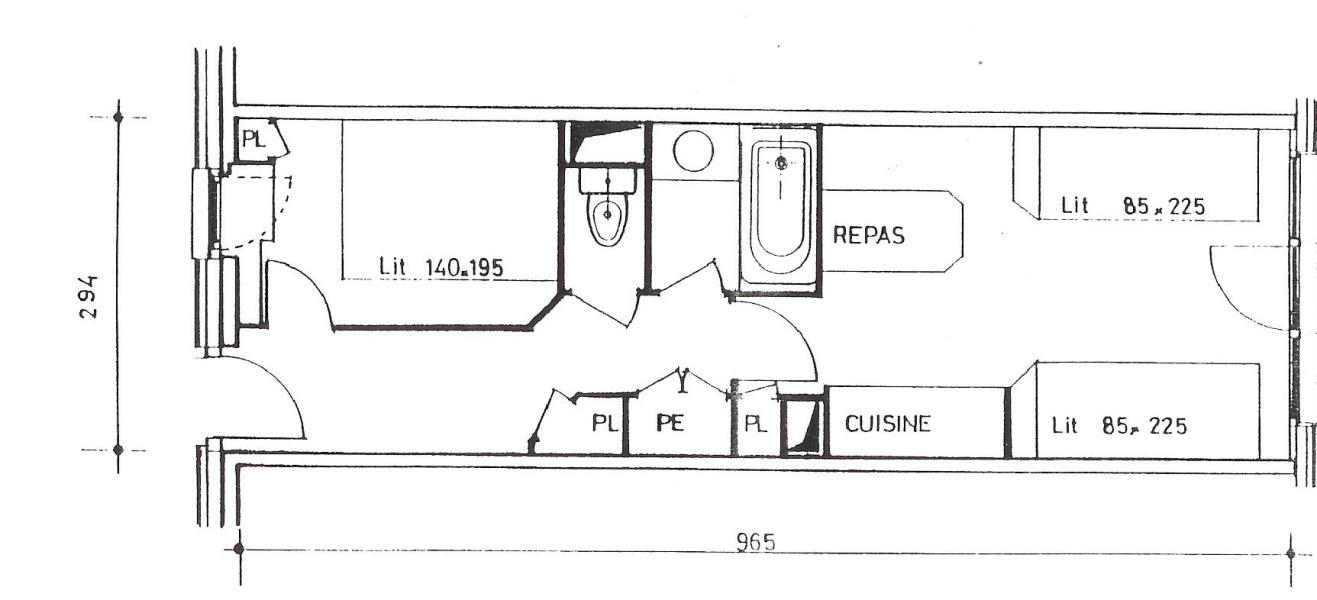 Alquiler al esquí Apartamento 2 piezas para 4 personas (1014) - Résidence Malinka - Avoriaz - Plano