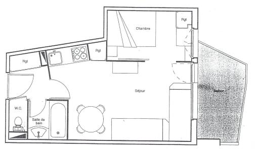 Soggiorno sugli sci Appartamento 2 stanze per 5 persone (604) - Hôtel de la Falaise - Avoriaz - Mappa