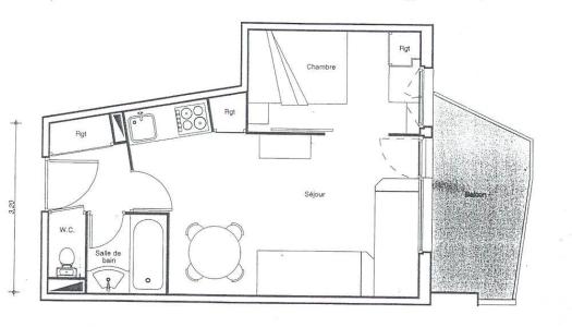 Alquiler al esquí Apartamento 2 piezas para 5 personas (204) - Hôtel de la Falaise - Avoriaz - Plano