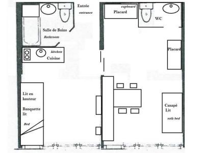 Ski verhuur Appartement 2 kamers 4 personen (206) - Portes du Soleil - Avoriaz - Kaart