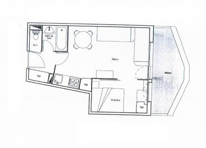 Skiverleih 2-Zimmer-Appartment für 5 Personen (312) - Résidence Chapka - Avoriaz - Plan