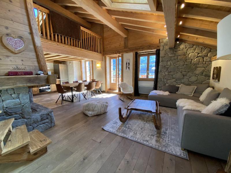 Rent in ski resort 5 room apartment 8 people (Apache) - Chalet Ambre - Chamonix - Living room