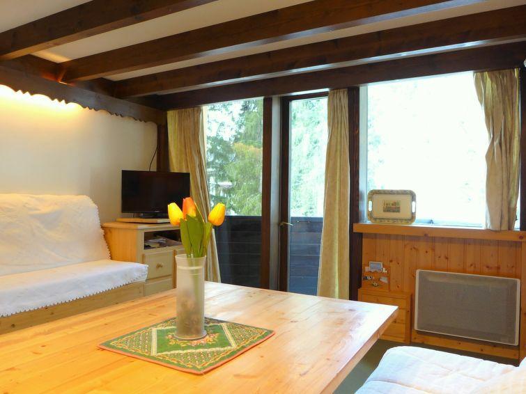 Skiverleih 1-Zimmer-Appartment für 4 Personen (4) - Grand Roc - Chamonix - Wohnzimmer