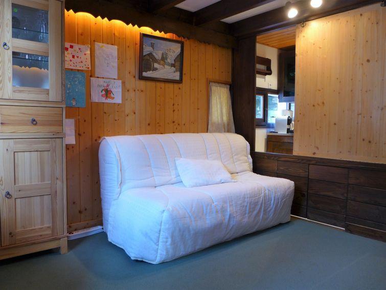 Skiverleih 1-Zimmer-Appartment für 4 Personen (4) - Grand Roc - Chamonix - Wohnzimmer