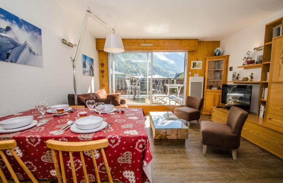 Ski verhuur Appartement 3 kamers 4 personen (Mila) - La Résidence le Clos du Savoy - Chamonix - Woonkamer