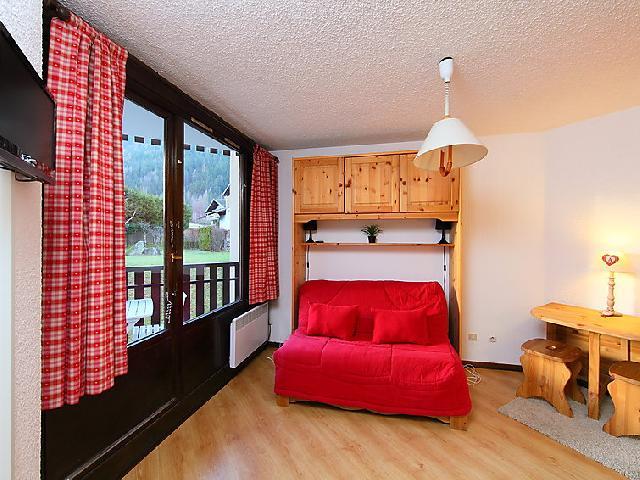 Rent in ski resort 1 room apartment 2 people (1) - Lachenal - Chamonix - Living room