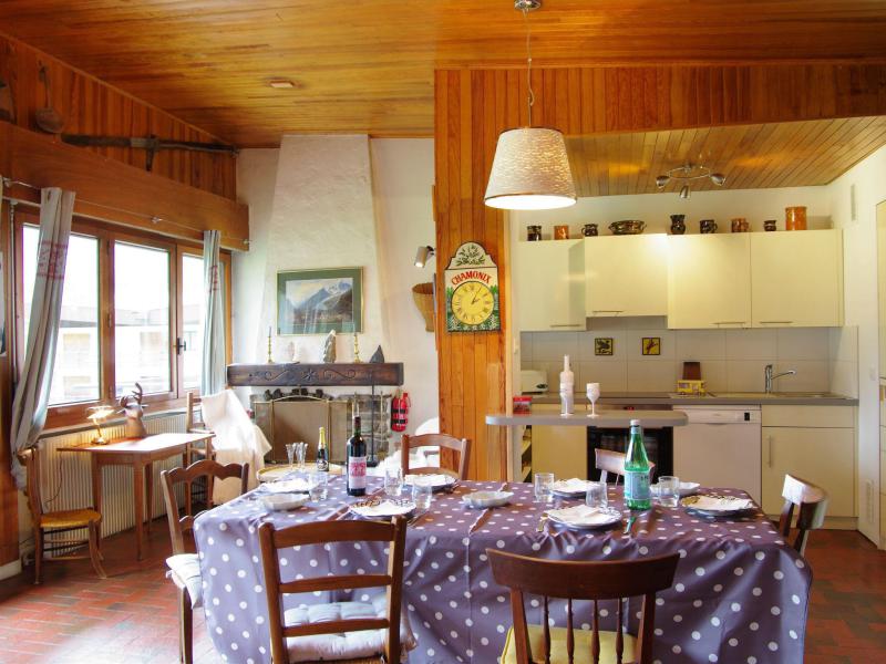 Ski verhuur Appartement 3 kamers 4 personen (7) - Le Bois du Bouchet - Chamonix - Woonkamer