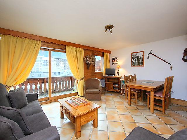 Skiverleih 3-Zimmer-Appartment für 4 Personen (1) - Le Krystor - Chamonix - Wohnzimmer