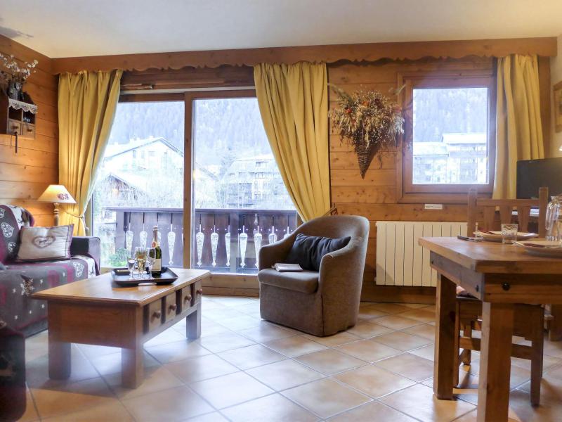 Ski verhuur Appartement 3 kamers 4 personen (1) - Le Krystor - Chamonix - Woonkamer