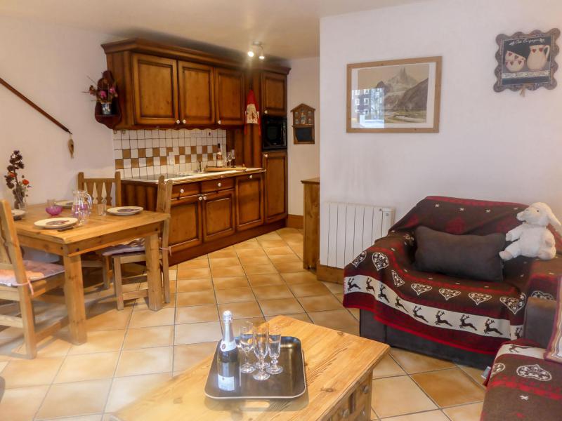 Ski verhuur Appartement 3 kamers 4 personen (1) - Le Krystor - Chamonix - Woonkamer