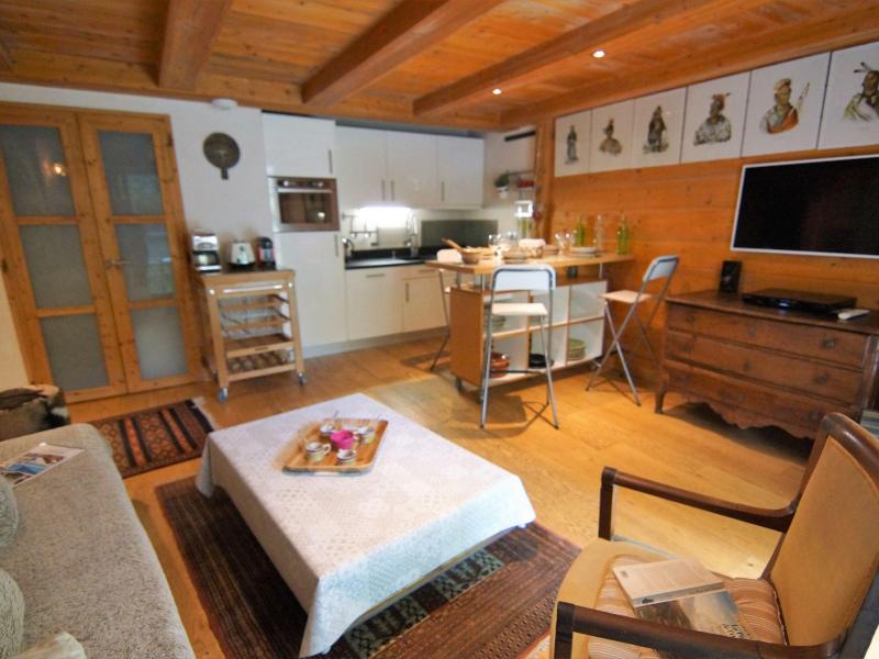 Ski verhuur Appartement 3 kamers 4 personen (1) - Les Jardins de l'Astoria - Chamonix - Woonkamer