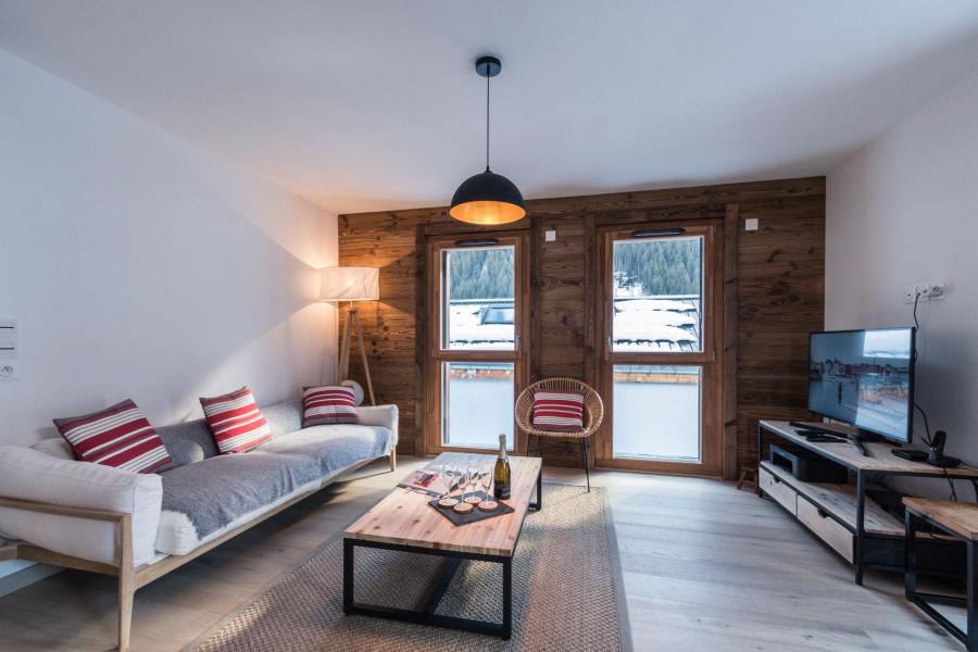 Skiverleih 4 Zimmer Maisonettewohnung für 6 Personen (PEARL) - Résidence Androsace du Lyret - Chamonix - Wohnzimmer