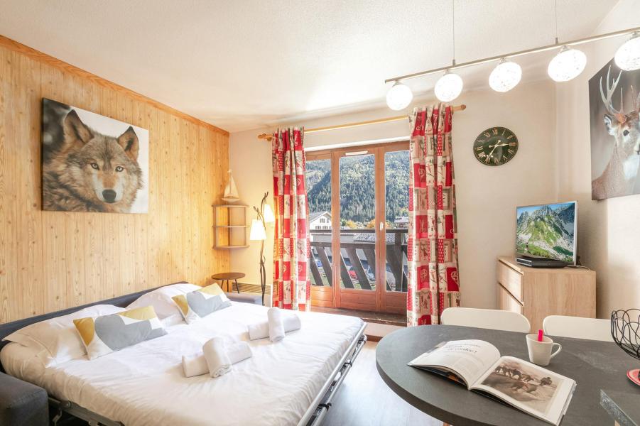 Rent in ski resort Studio sleeping corner 3 people (LADY) - Résidence les Sommets - Chamonix - Living room