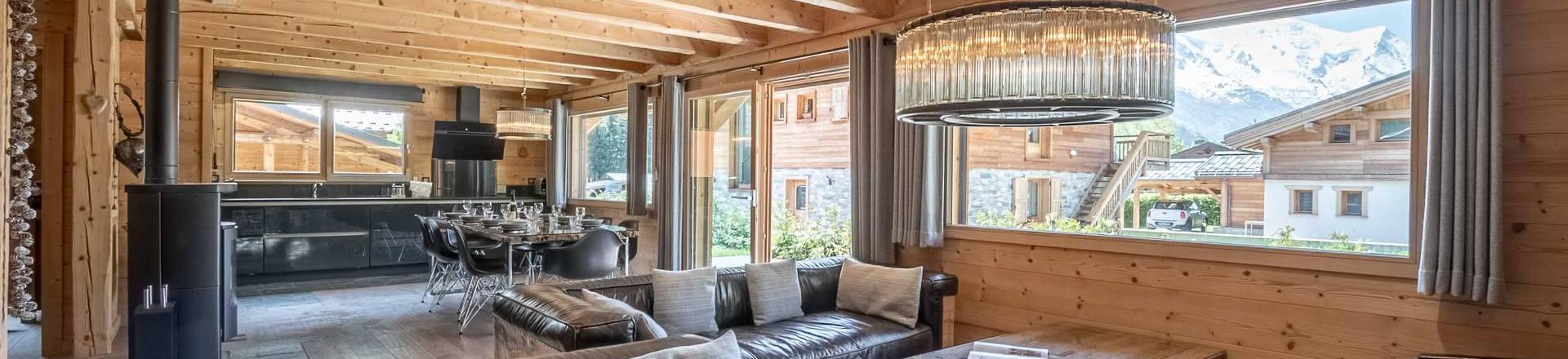 Location au ski Chalet duplex 6 pièces 11 personnes (Marius) - Chalet Marius - Chamonix - Séjour