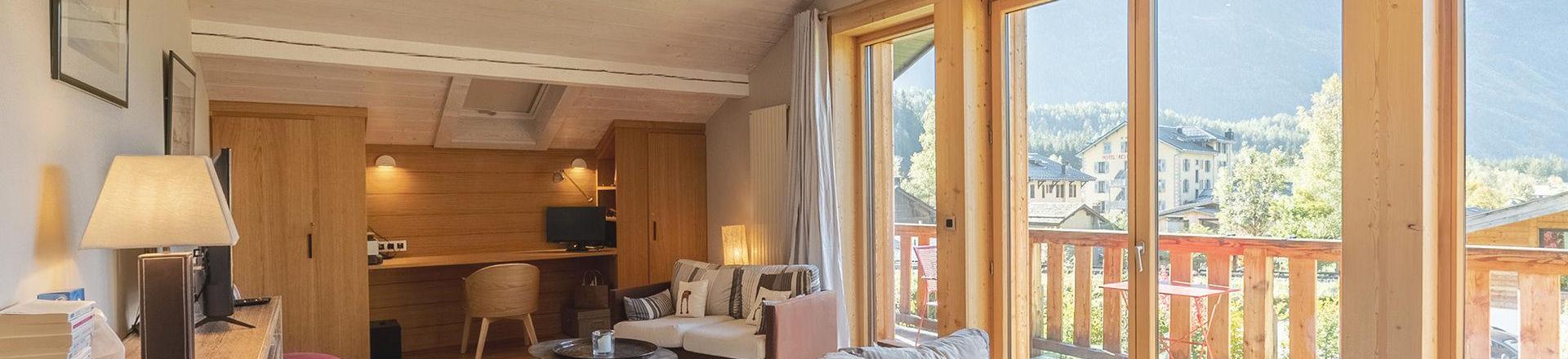 Rent in ski resort 6 room triplex chalet 10 people (SIXTINE) - Chalet Sixtine - Chamonix - Bedroom