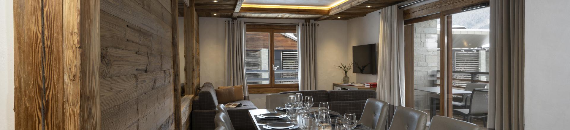 Rent in ski resort 4 room apartment 8 people - Résidence le Cristal de Jade - Chamonix - Dining area