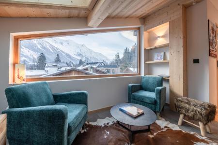 Ski verhuur Appartement 4 kamers 6 personen - BIONNASSAY - Chamonix - Woonkamer