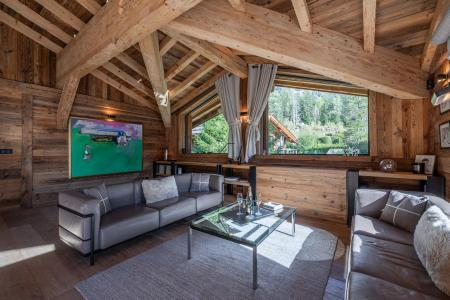 Ski verhuur Chalet 4 kamers 8 personen (BlackWood) - Black Wood - Chamonix - Woonkamer