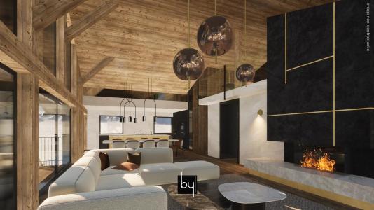 Rent in ski resort 8 room triplex chalet 12 people - Chalet Patagonia - Chamonix - Living room