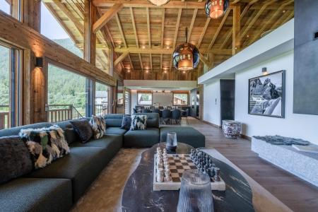 Skiverleih Triplex-Chalet 8 zimmer 12 Personnen - Chalet Patagonia - Chamonix - Wohnzimmer