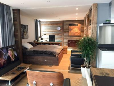 Rent in ski resort 1 room apartment 2 people (10) - Le Mummery - Chamonix - Living room