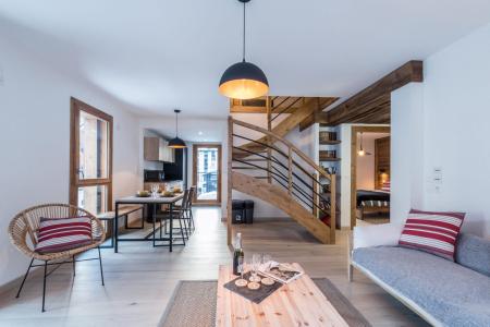 Skiverleih 4 Zimmer Maisonettewohnung für 6 Personen (PEARL) - Résidence Androsace du Lyret - Chamonix - Wohnzimmer